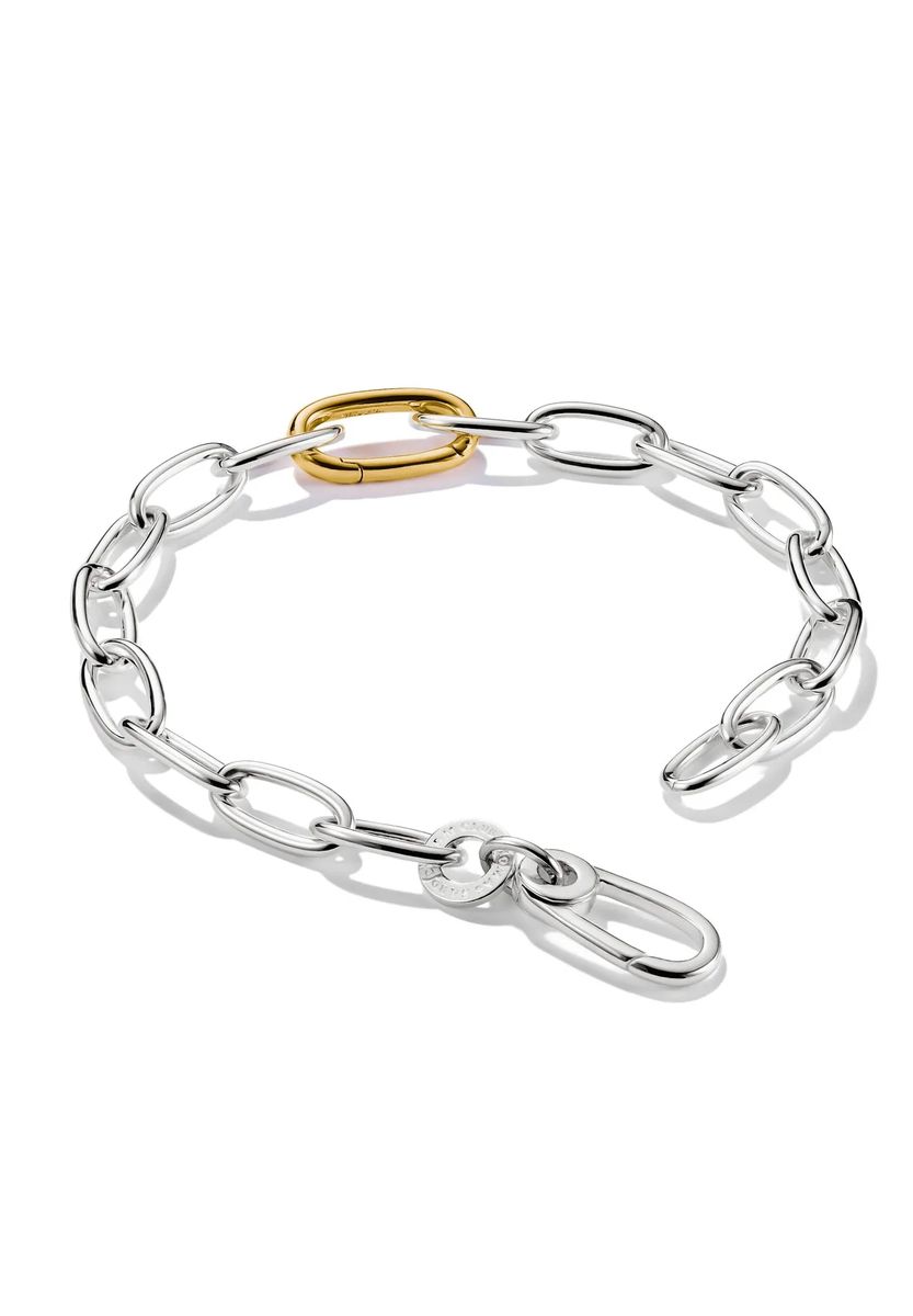 Bicolor Charm-Armband mit Verbindungsglied