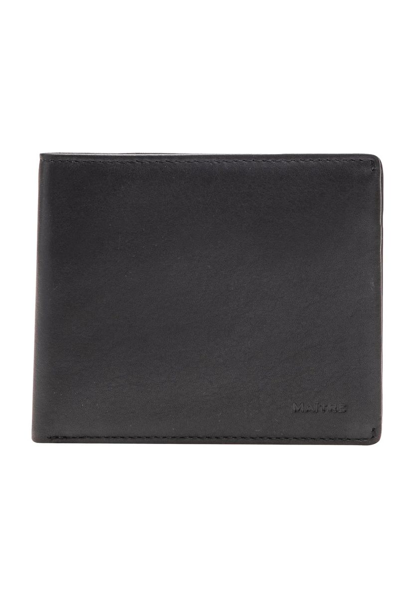 Maître Geldbörse "F3", Leder, uni, für Herren, schwarz