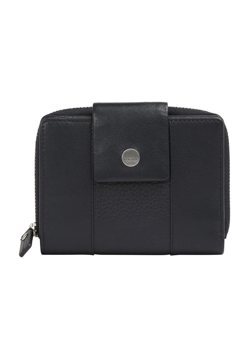 Maître Geldbörse, Emblem, Leder, uni, für Damen, blau, 99