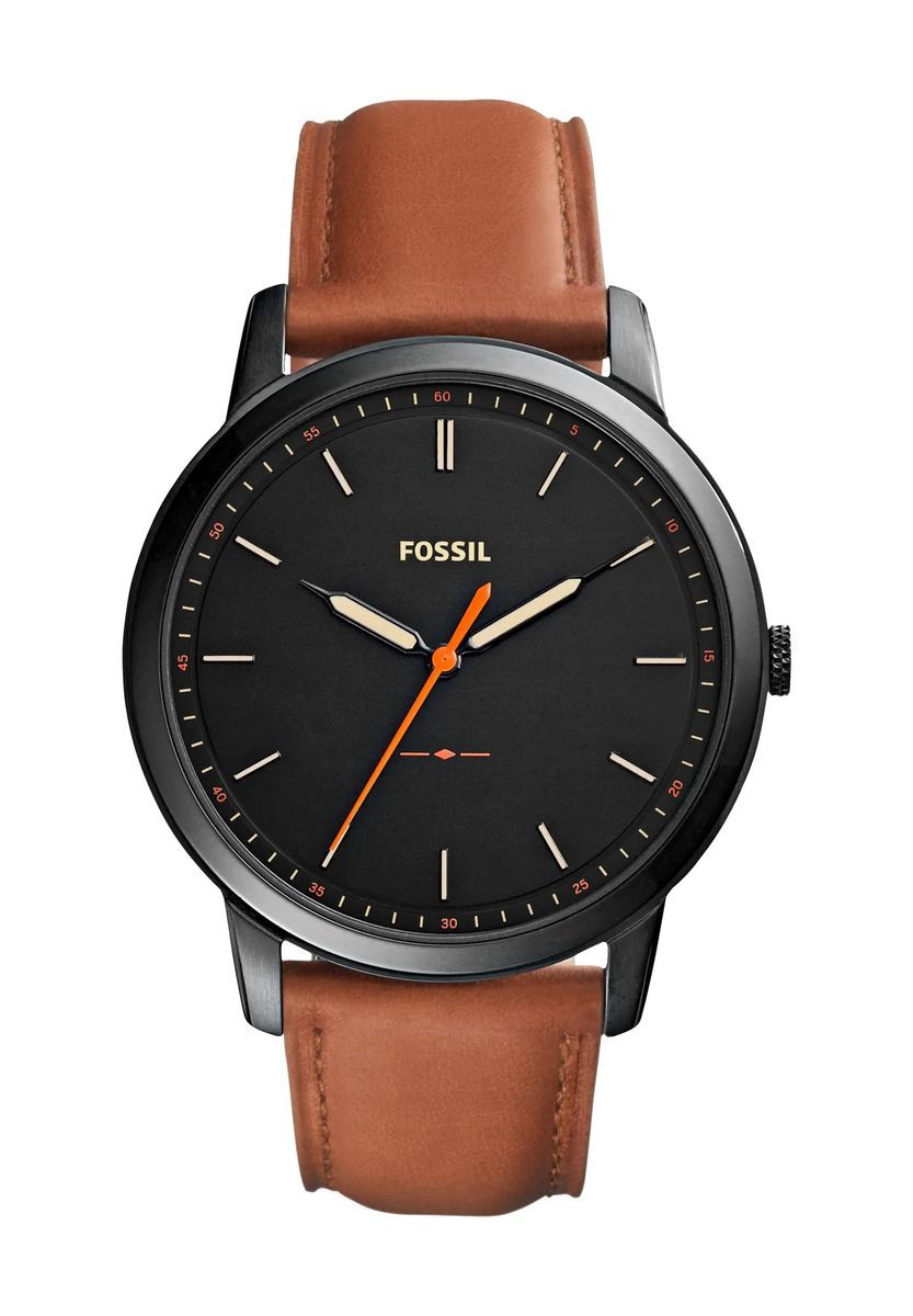 Minimalistische Uhr mit Lederarmband
