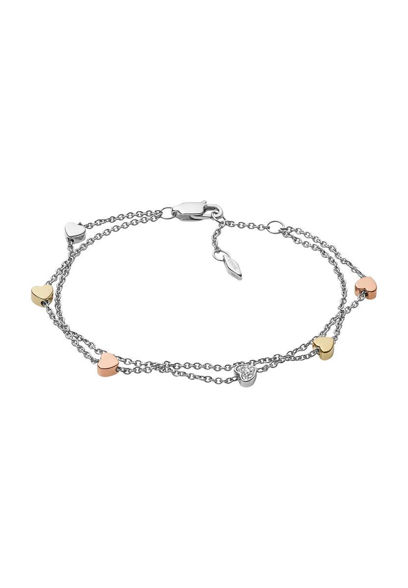 Herzanhänger, zweireihiges Armband