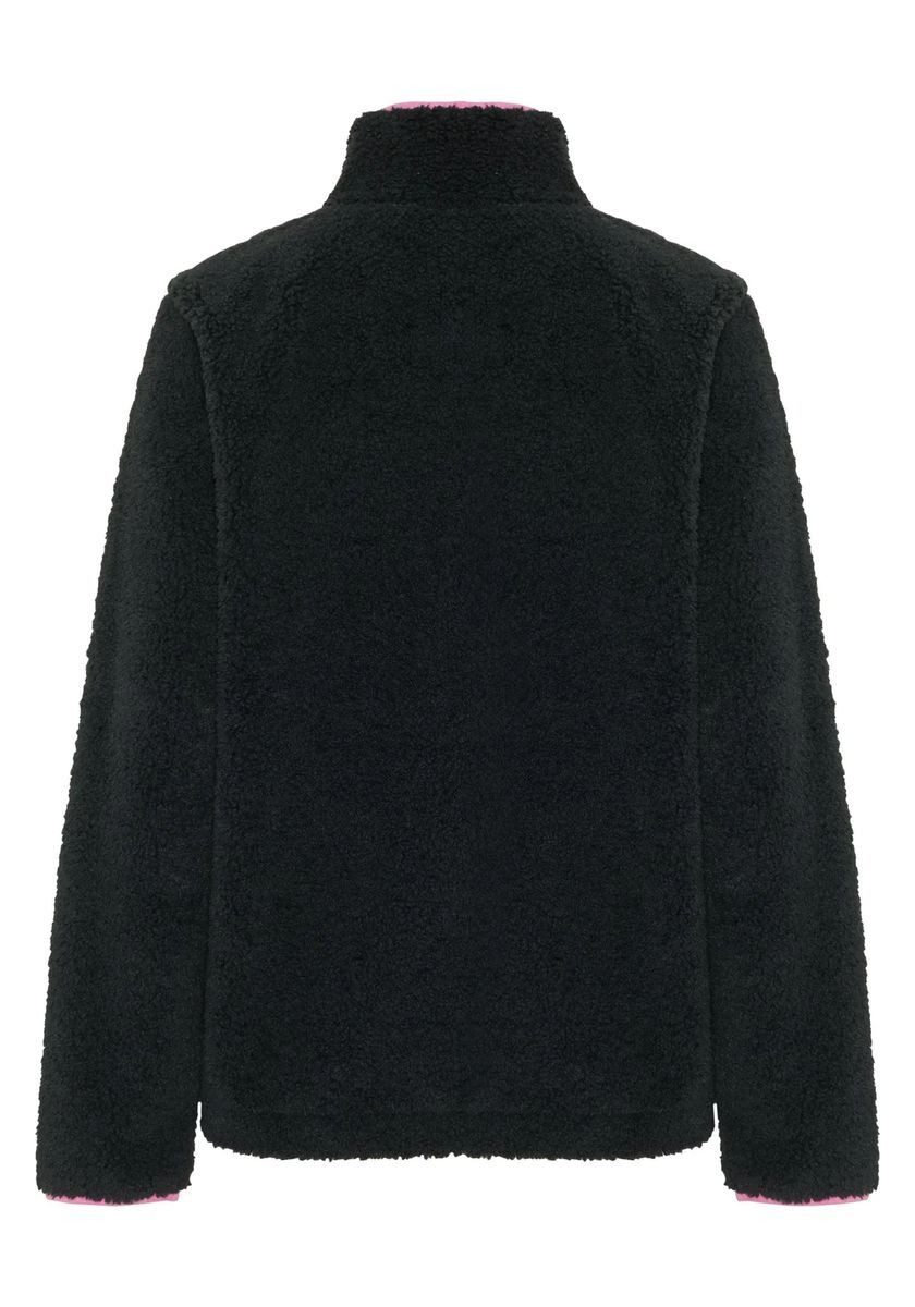 Kuschelige Fleecejacke mit Kontrastdetails