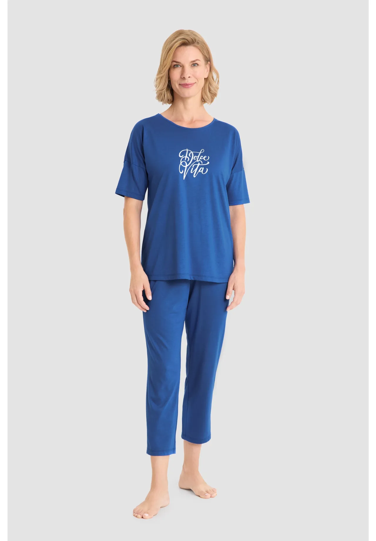 Blauer Damen Schlafanzug