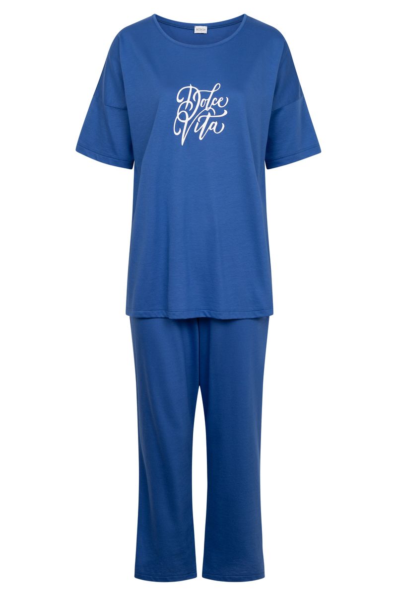 Blauer Damen Schlafanzug