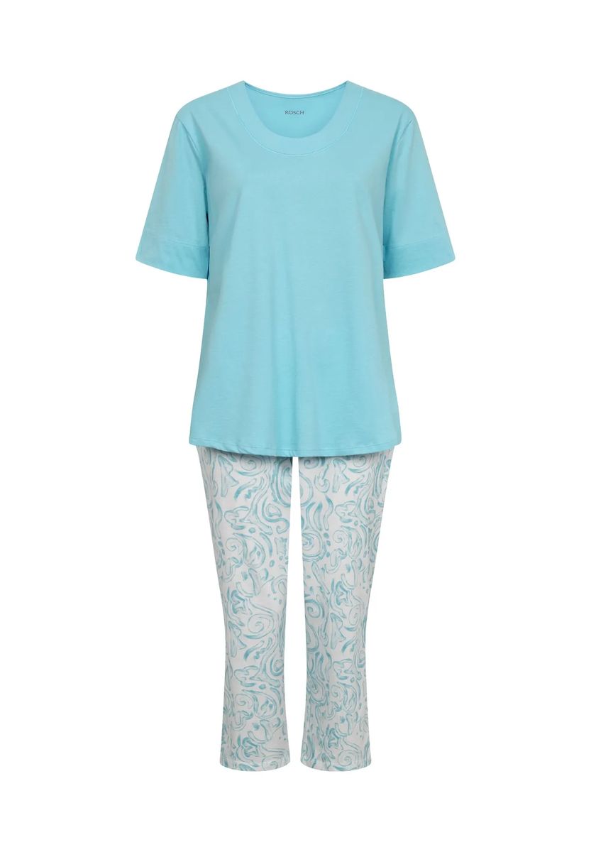 Bequemes Capri-Pyjama-Set aus Baumwolle