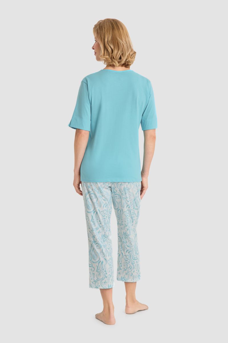 Bequemes Capri-Pyjama-Set aus Baumwolle