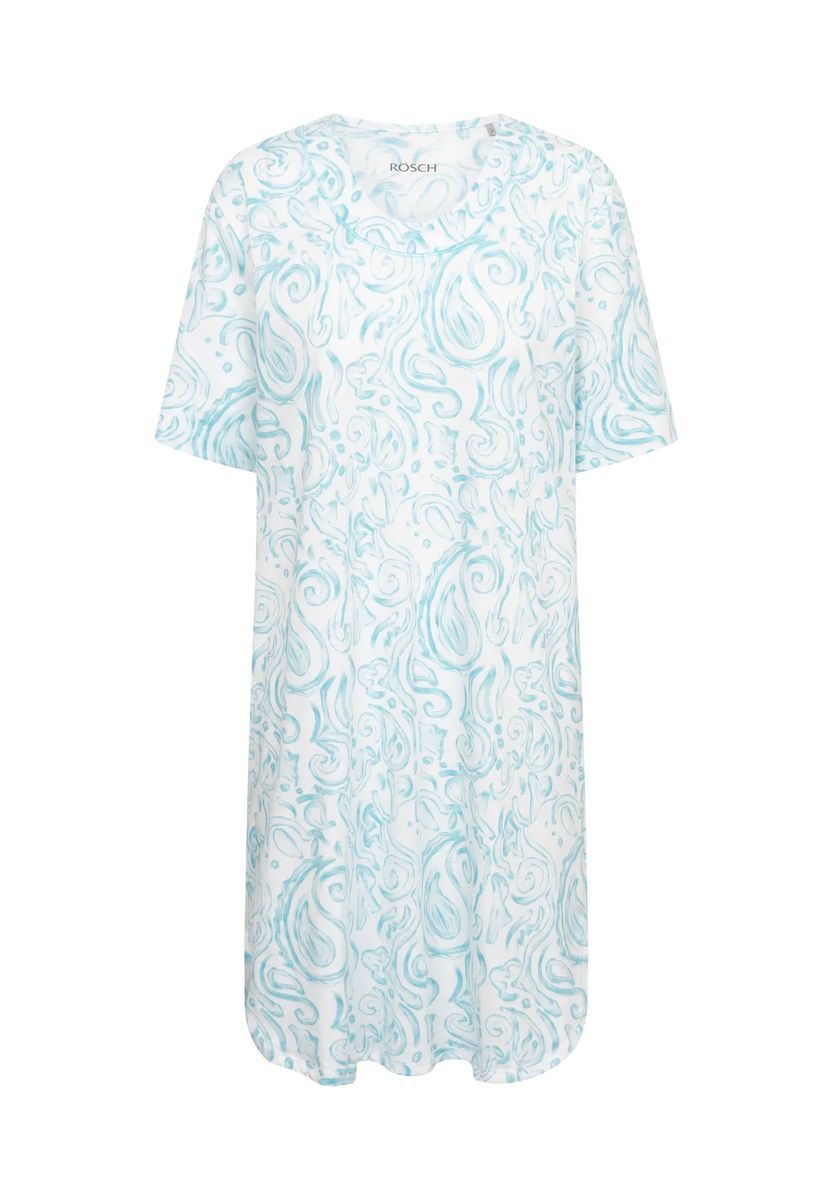 Knielanges Schlafhemd mit Paisley-Muster