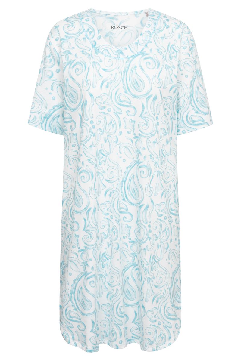 Knielanges Schlafhemd mit Paisley-Muster