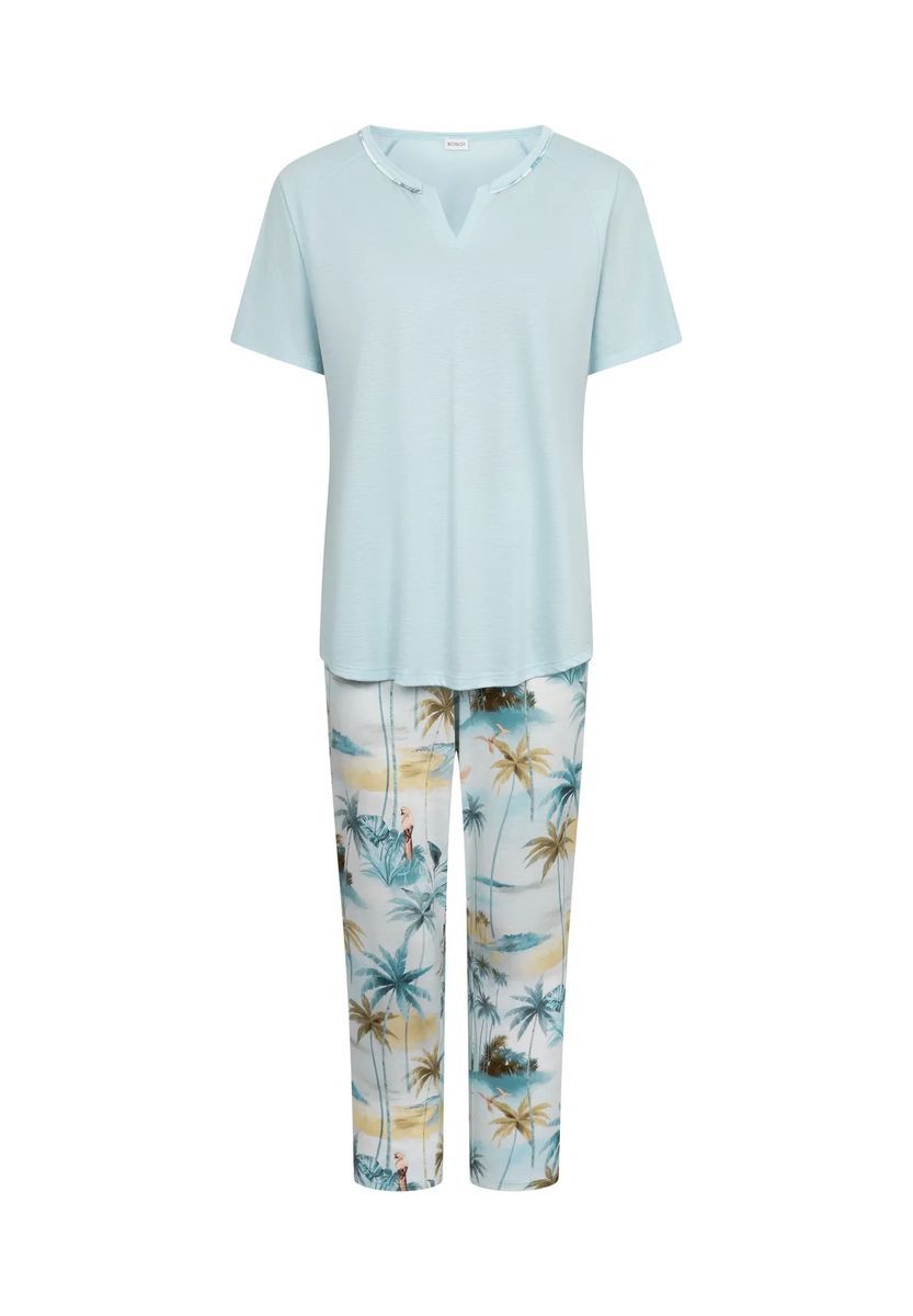 Pyjamaset mit Palmenmuster