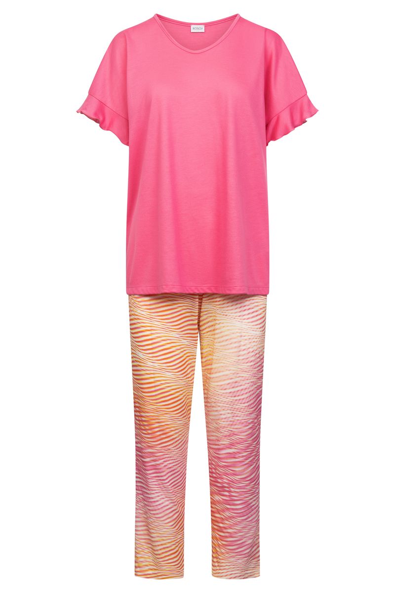Bedruckter Pyjama mit kurzen Ärmeln
