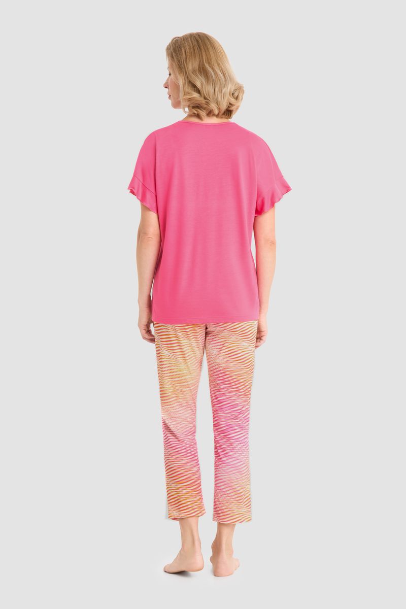 Bedruckter Pyjama mit kurzen Ärmeln