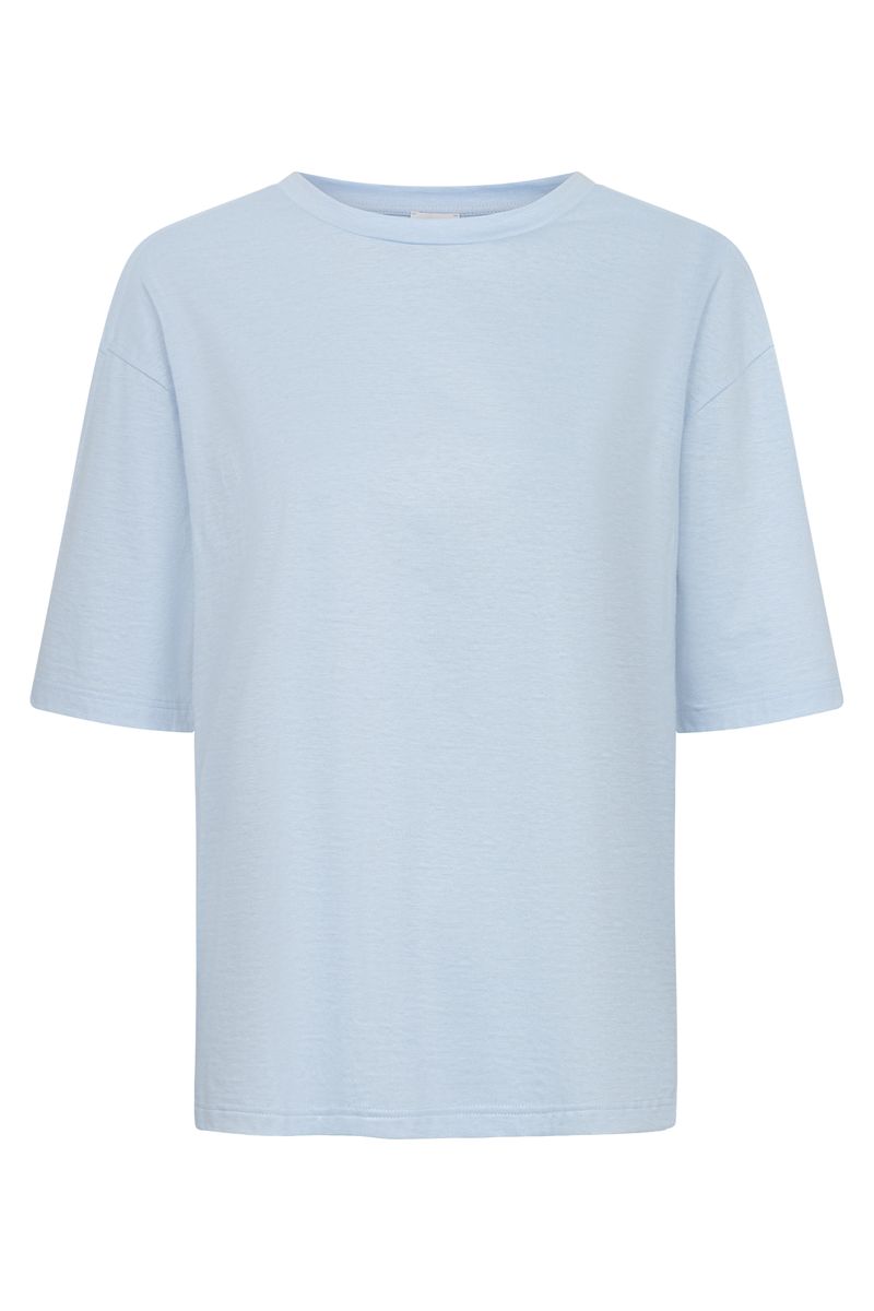 Hellblaues T-Shirt mit lockerer Passform