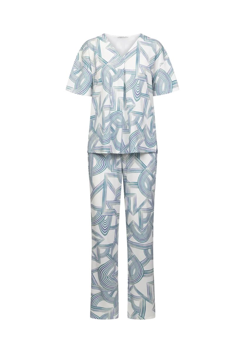 Loungewear-Set mit abstraktem Print