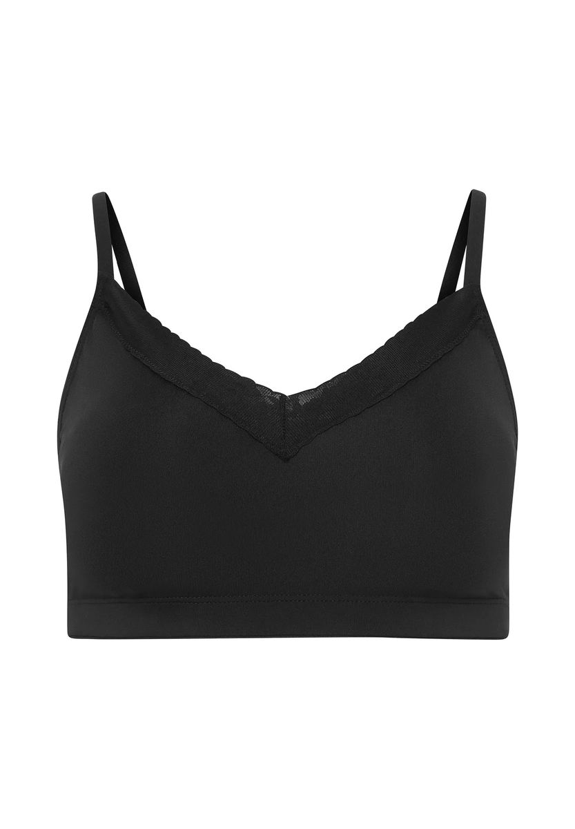 Weiches Bralette mit Spitzenbesatz