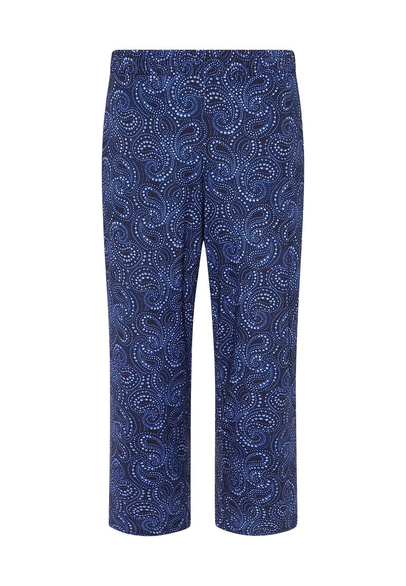 Blaue, bedruckte, kurze Loungewear-Hose
