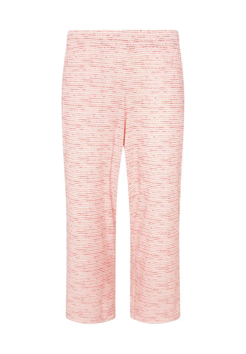 Gestreifte, verkürzte Damenhose für Loungewear