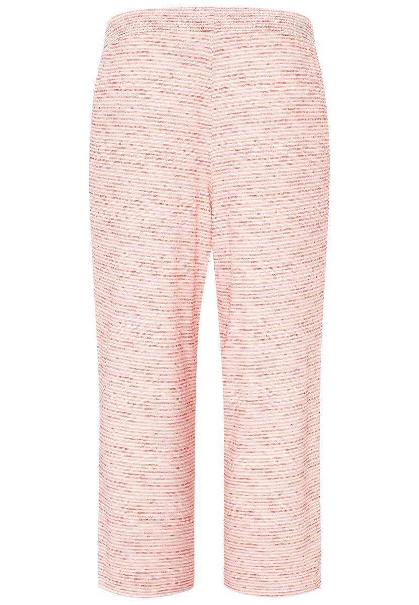 Gestreifte, verkürzte Damenhose für Loungewear