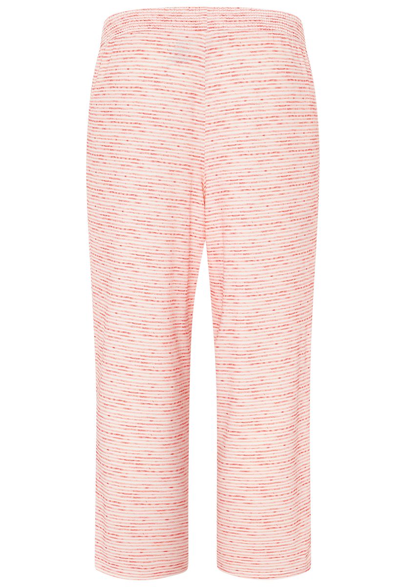 Gestreifte, verkürzte Damenhose für Loungewear