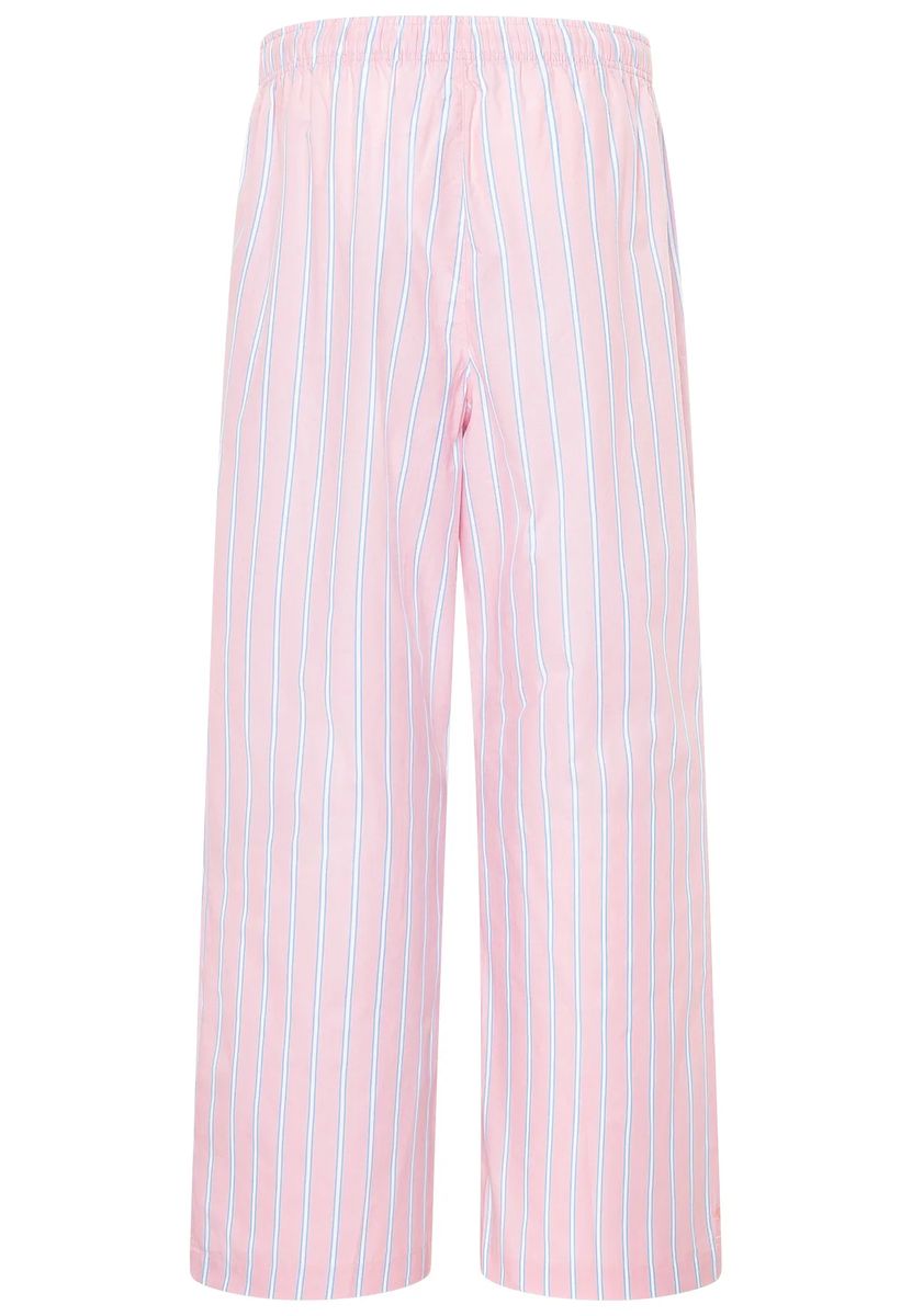 Gestreifte Baumwoll-Popeline-Loungewear-Hose