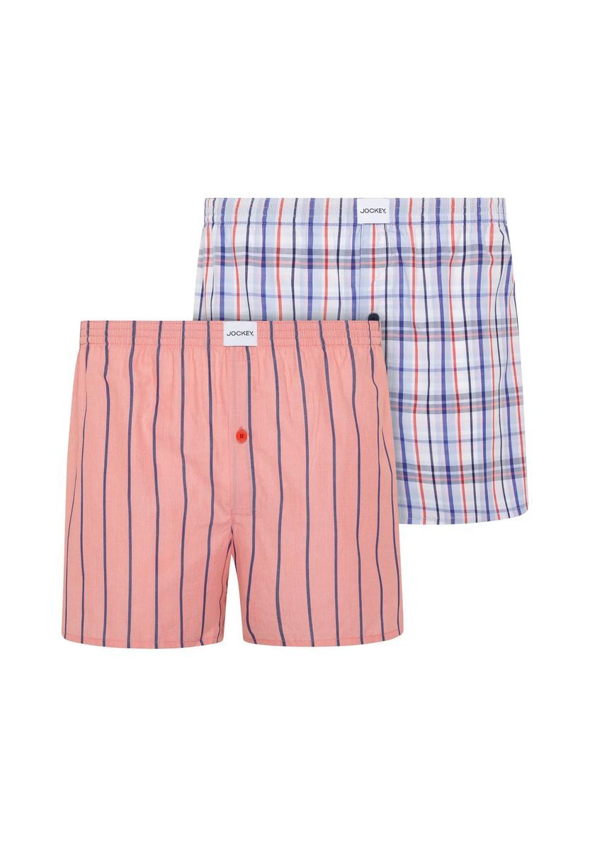 Gewebte Baumwoll-Boxershorts im Zweierpack