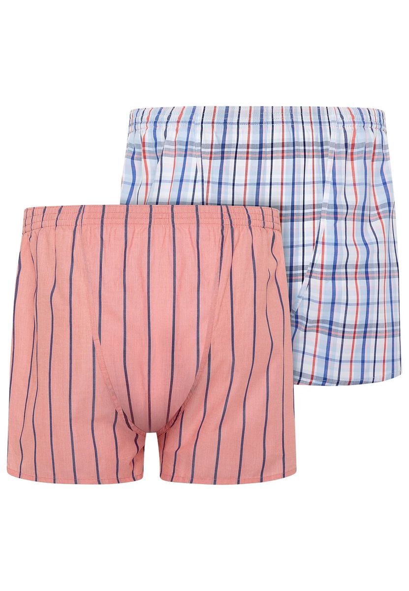 Gewebte Baumwoll-Boxershorts im Zweierpack