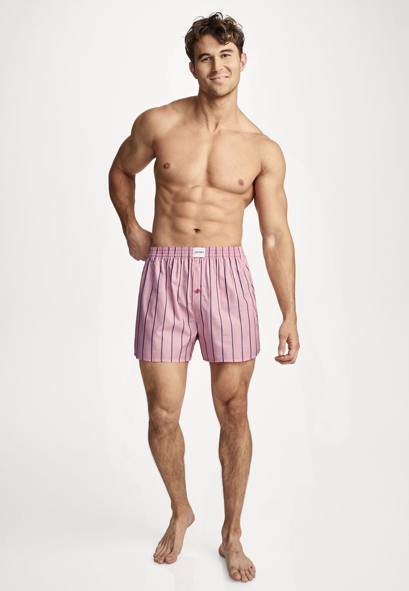 Gewebte Baumwoll-Boxershorts im Zweierpack