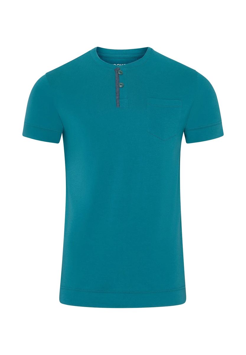 Herren Schlafshirt mit Henley-Ausschnitt