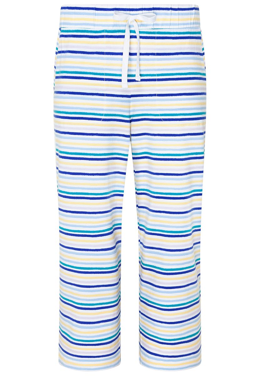 Gestreifte Capri-Pyjamahose mit Kordelzug