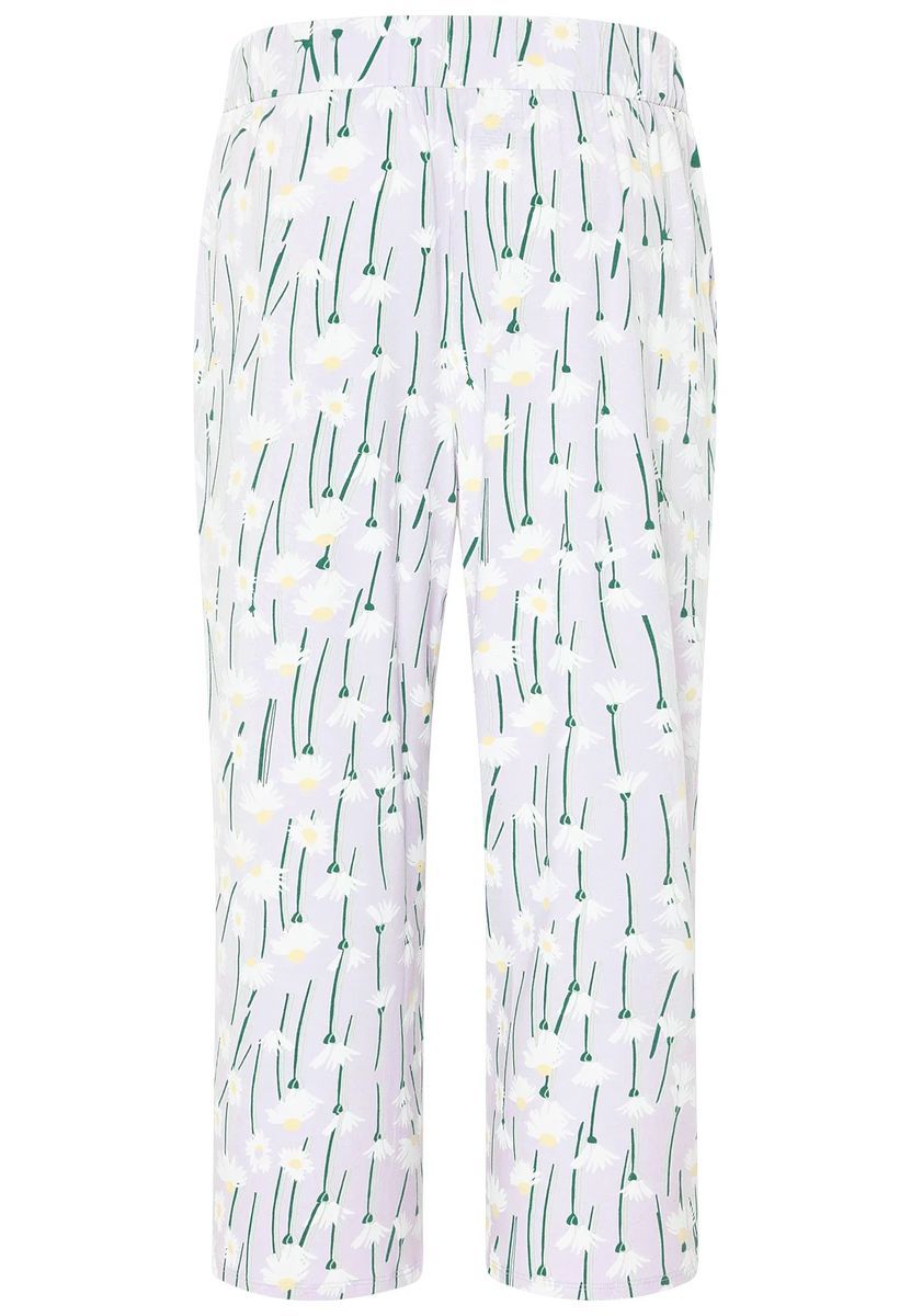 Capri-Pyjamahose mit Gänseblümchenmuster