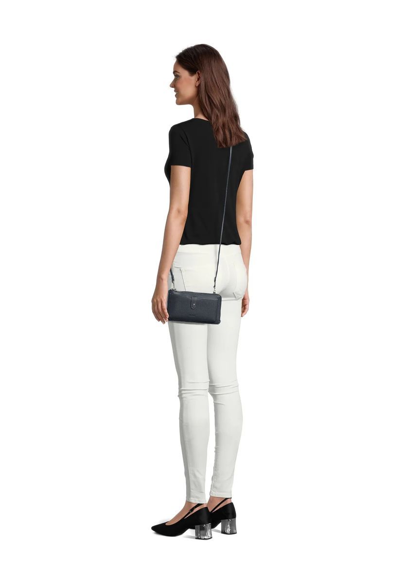 PICARD Smartphonetasche, Kunstleder, Zipper, Label, uni, blau