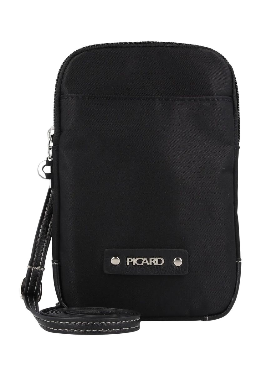 PICARD Smartphonetasche, abnehmbarer Schulterriemen, Reißverschluss, schwarz, 99