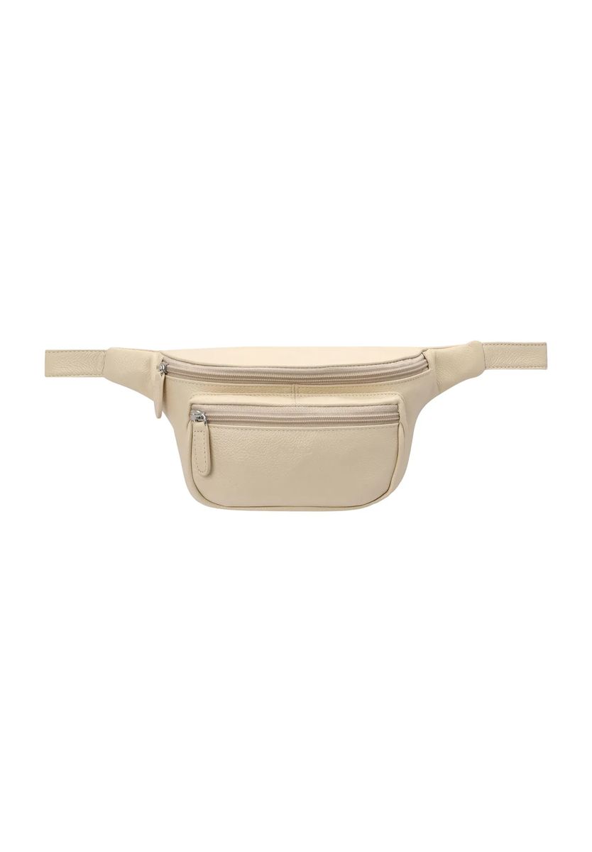 Gürteltasche aus Leder mit Reißverschlusstaschen