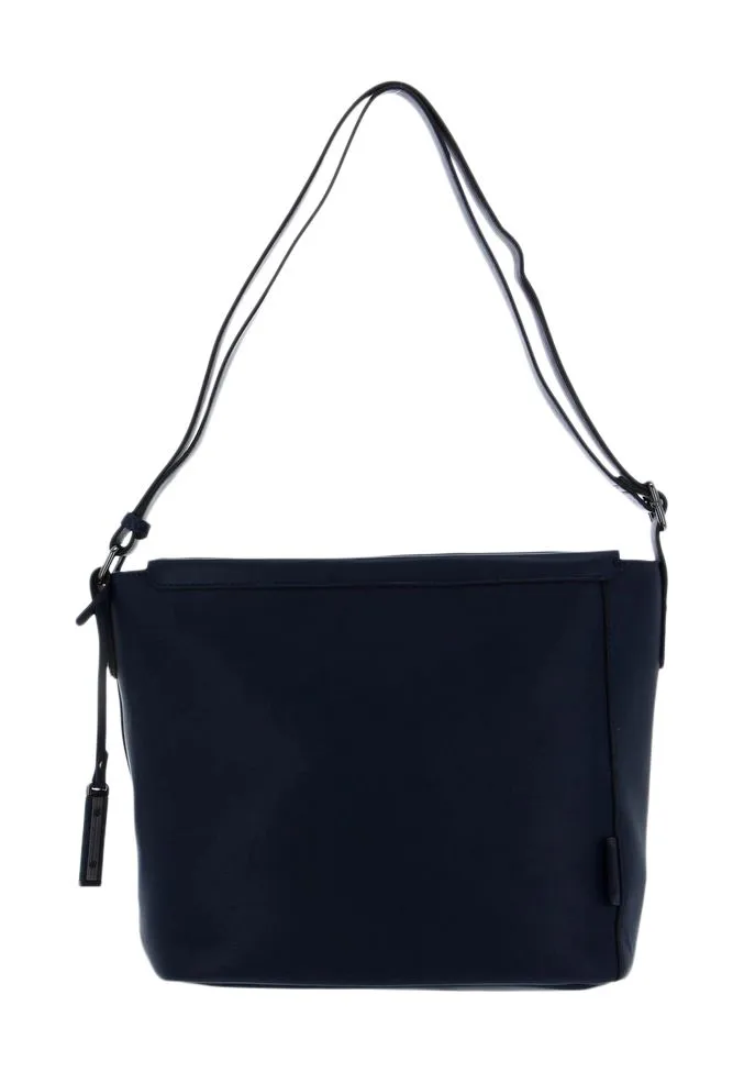 Blaue Schultertasche aus Kunstleder