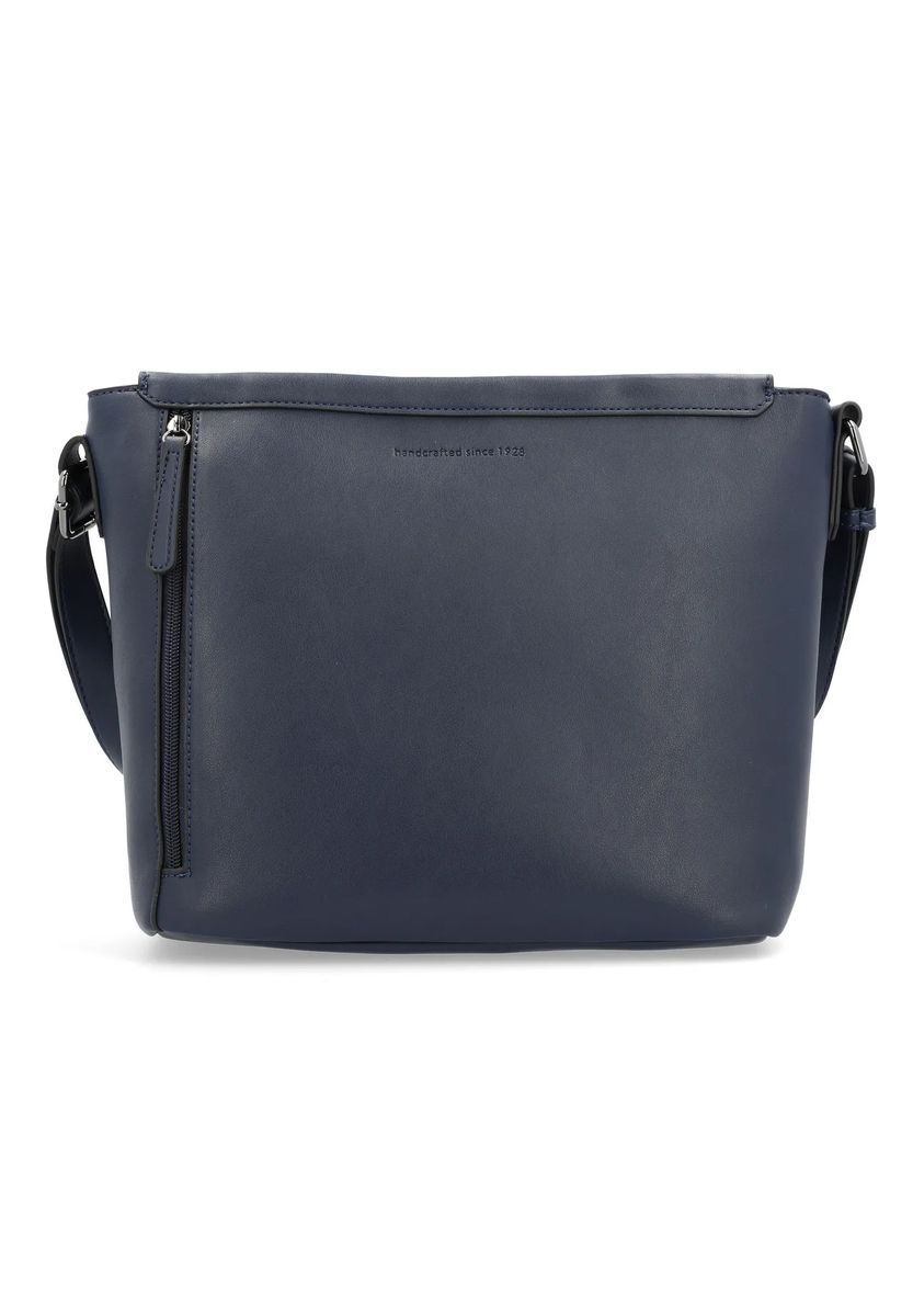 Blaue Schultertasche aus Kunstleder