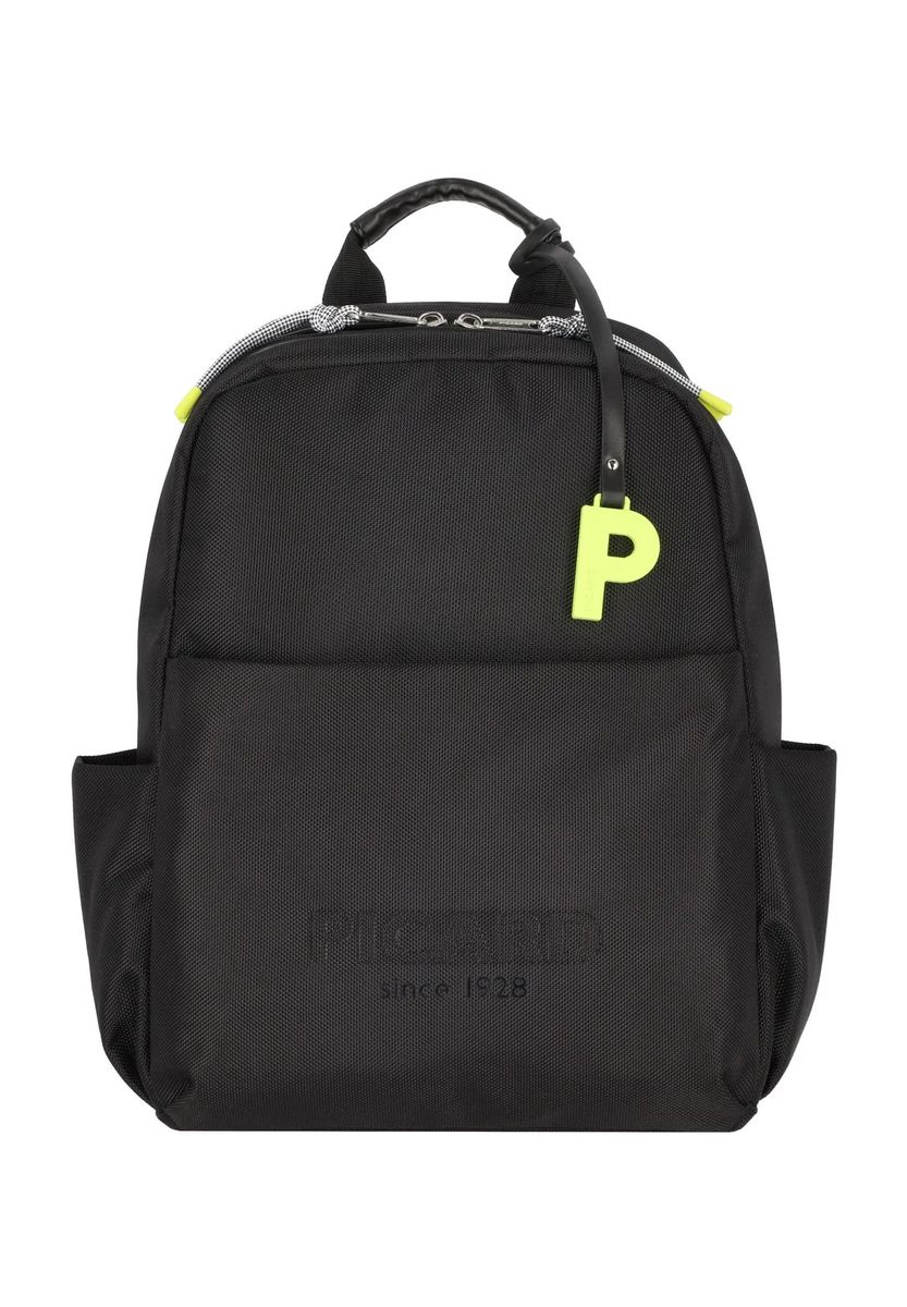 PICARD Tagesrucksack, Zweiwegereißverschluss, Anhänger, schwarz, 99