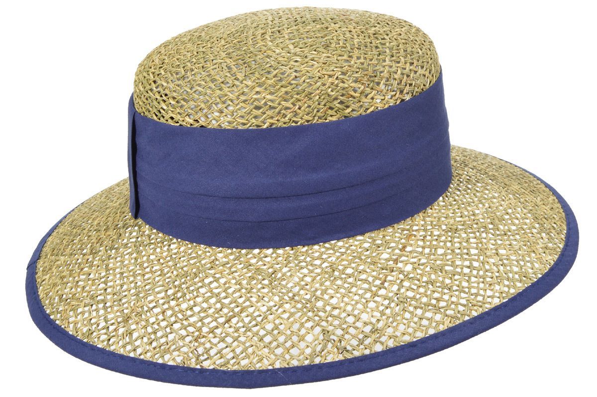 Strohhut mit Ripsband