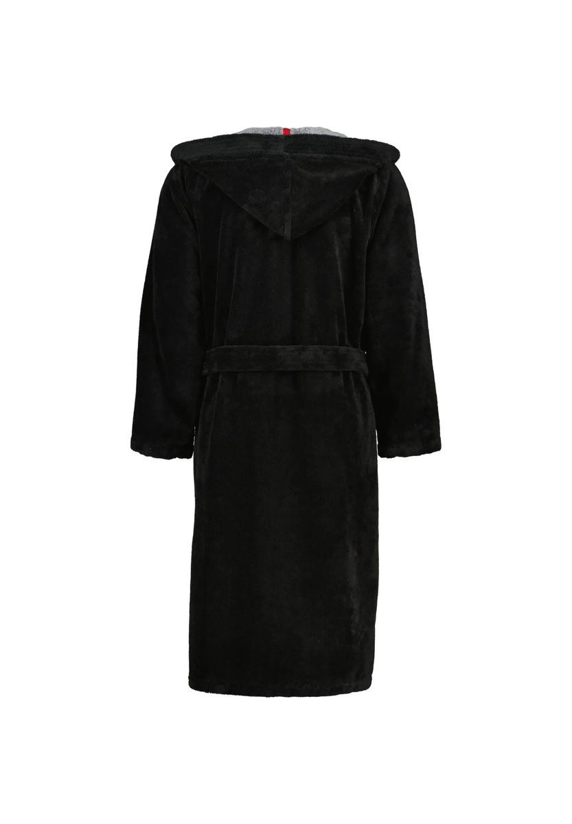 Herren Fleece Bademantel mit Kapuze und Gürtel