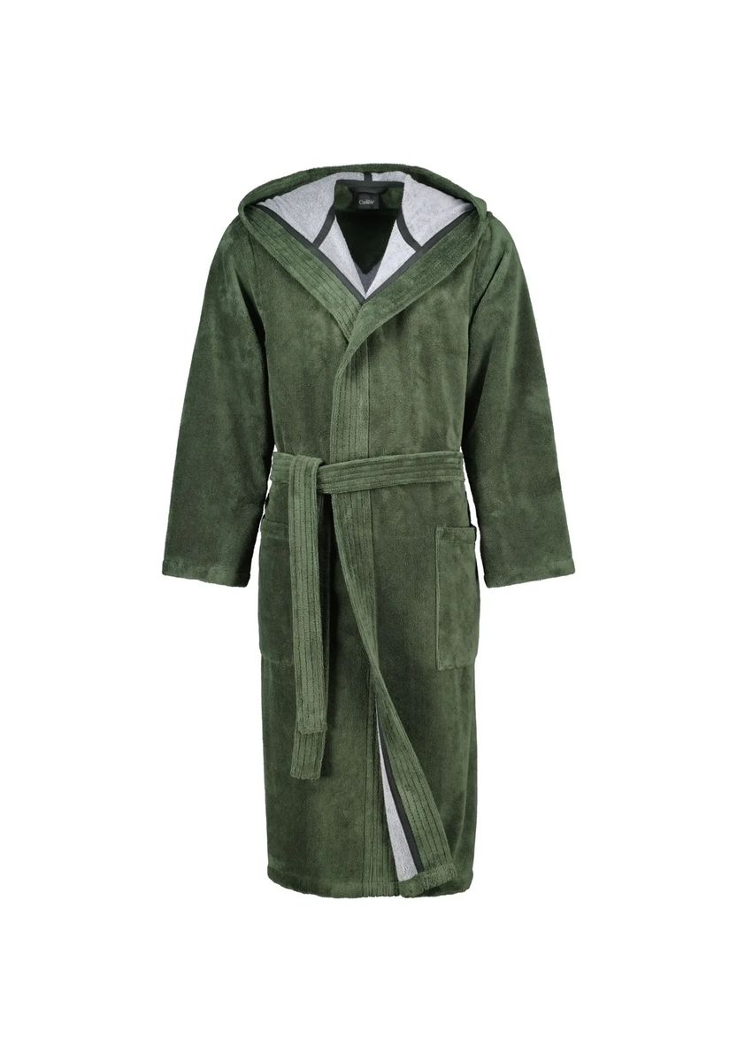 Herren Fleece Bademantel mit Kapuze und Gürtel