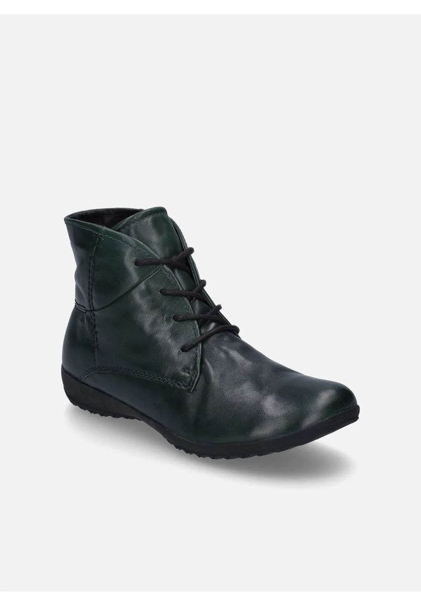 Leder-Stiefeletten mit Schnürsenkeln