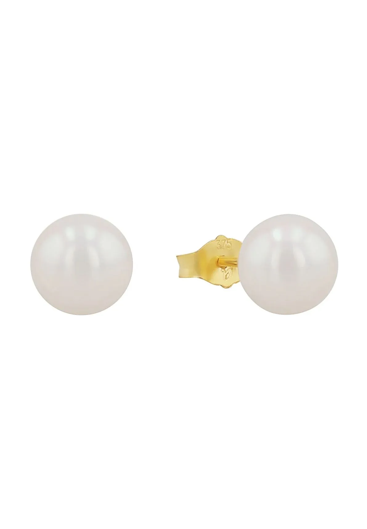Klassische Perlenohrstecker Gold
