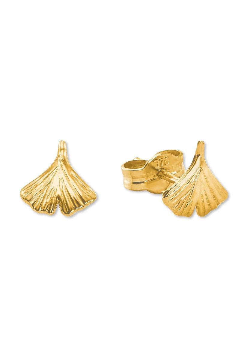 Ginkgo Blatt Gold Ohrstecker