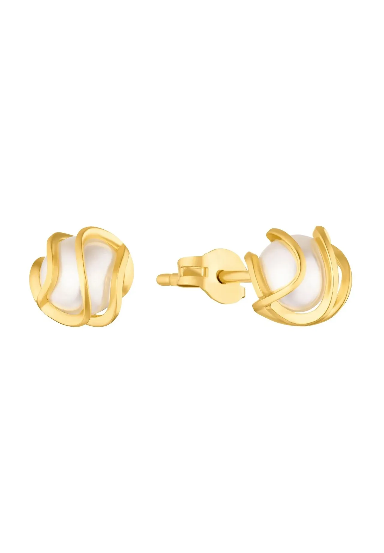 Goldene Perlenohrstecker