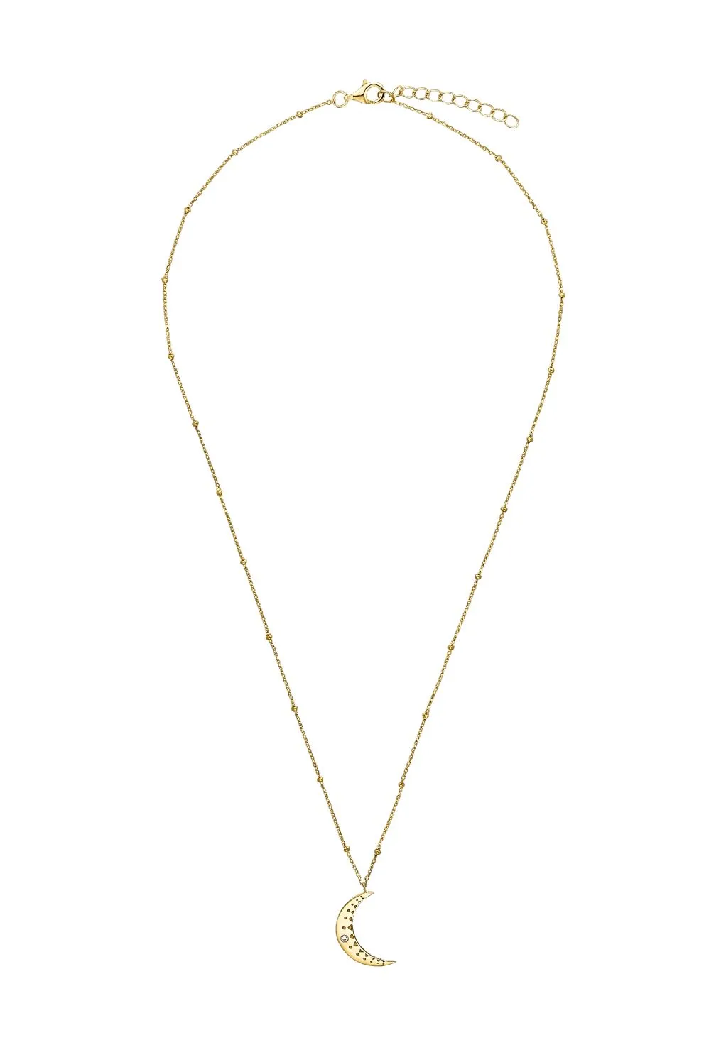 Goldene Halskette mit Halbmond-Anhänger