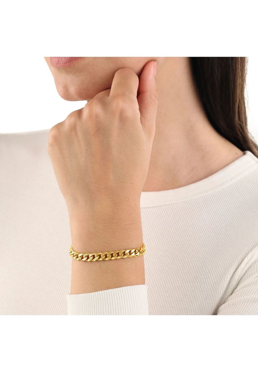 Klassisches goldfarbenes Panzerkettenarmband