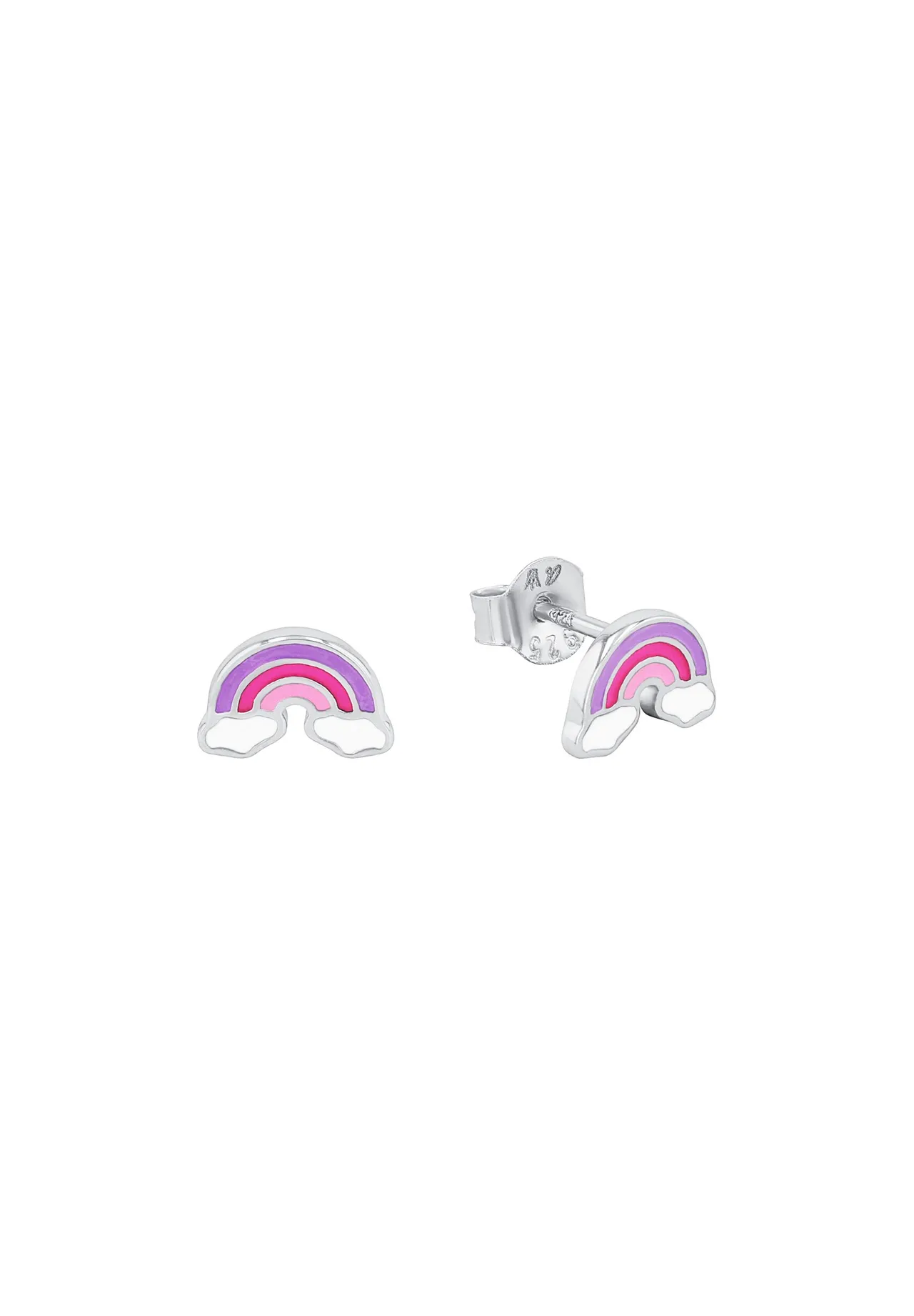 Regenbogen Ohrstecker Sterling Silber