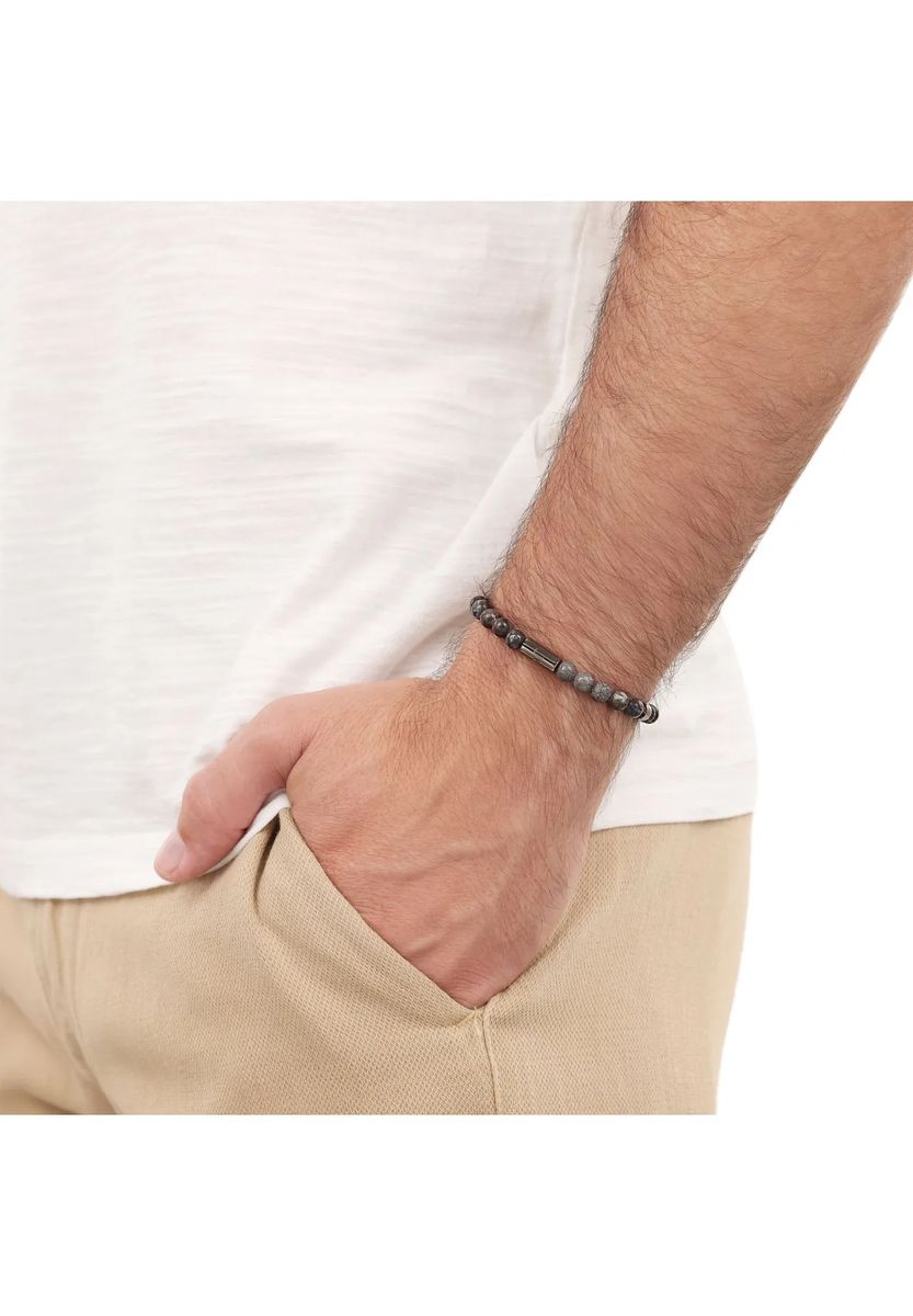 Herren Perlen Achat Armband