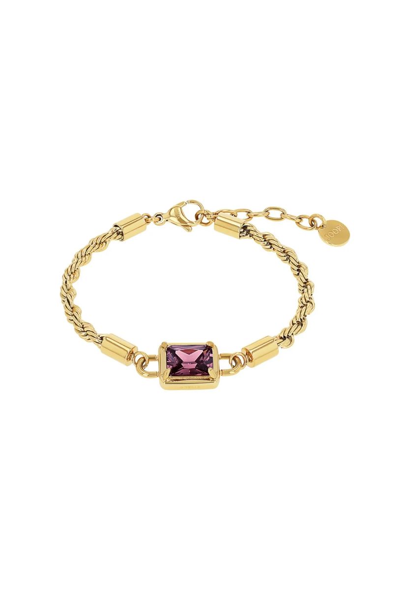 Elegantes goldfarbenes Kettenarmband mit Stein