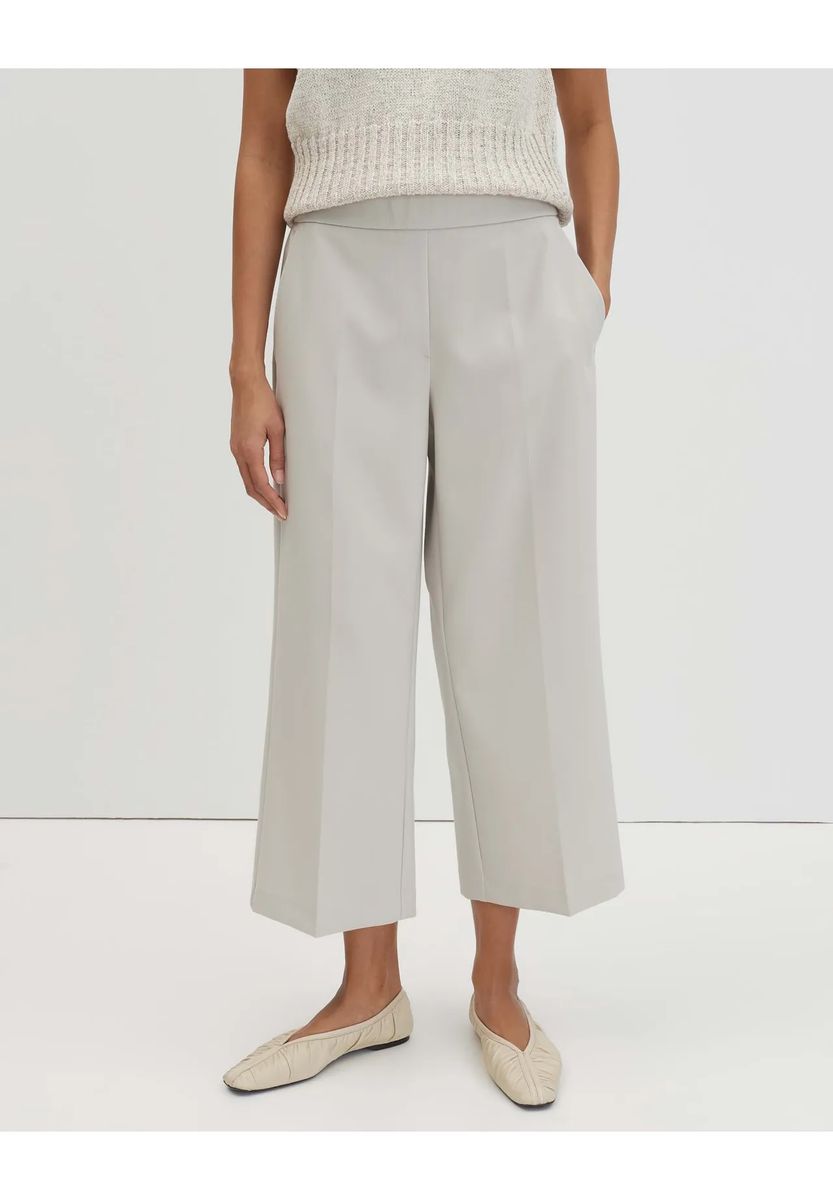 Cropped Culottes mit weitem Bein und Taschen