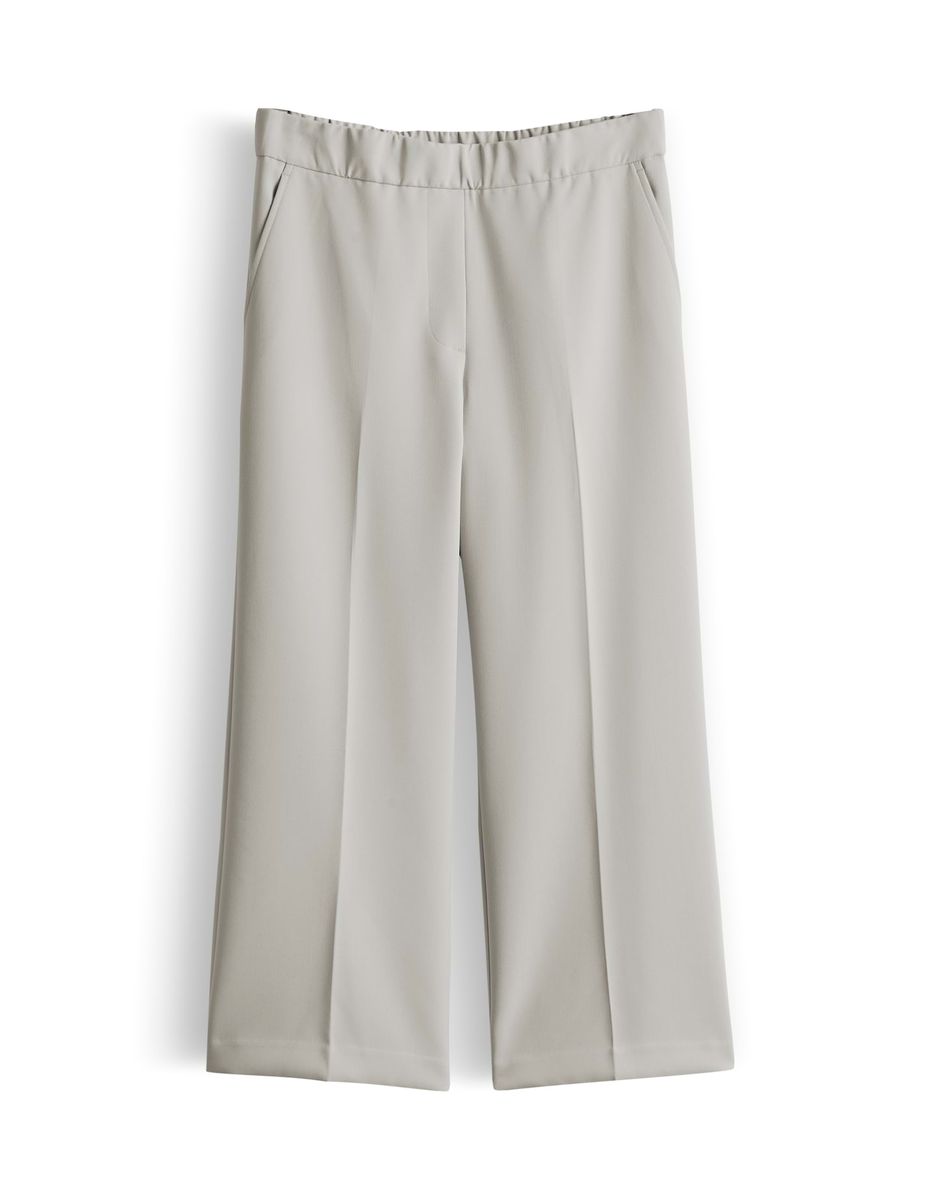 Cropped Culottes mit weitem Bein und Taschen
