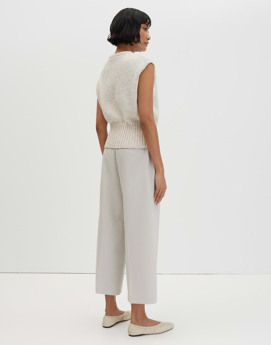 Cropped Culottes mit weitem Bein und Taschen